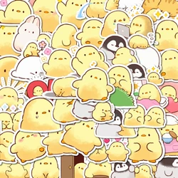 48pcs Self-Pasting, Little Yellow Duck Stickers Can Be Used For Party Wall Tabletop And Other Decorations, Party Small Stickers