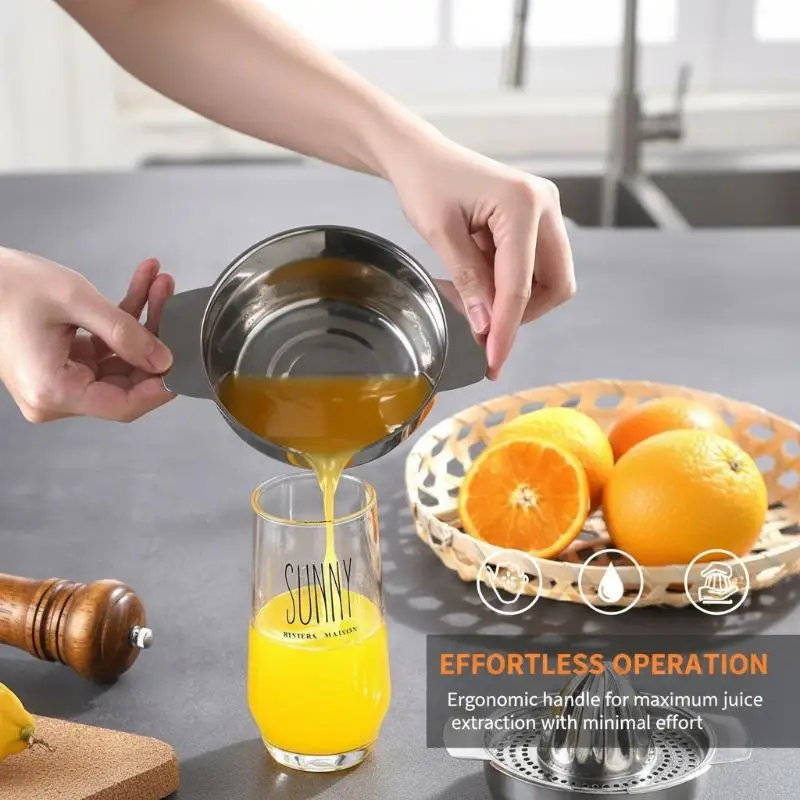 Manual Citrus Juicer  Lemon Orange Squeezer Rustproof Press for Home Fresh Juice Preparation Kitchen