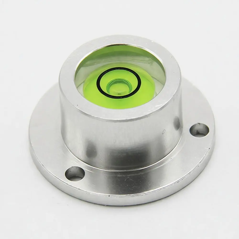 Compact Metal Round Bubble Leveling Tool High Accuracy Bullseye Gauge With Mounting Aperture For Woodworking Tools