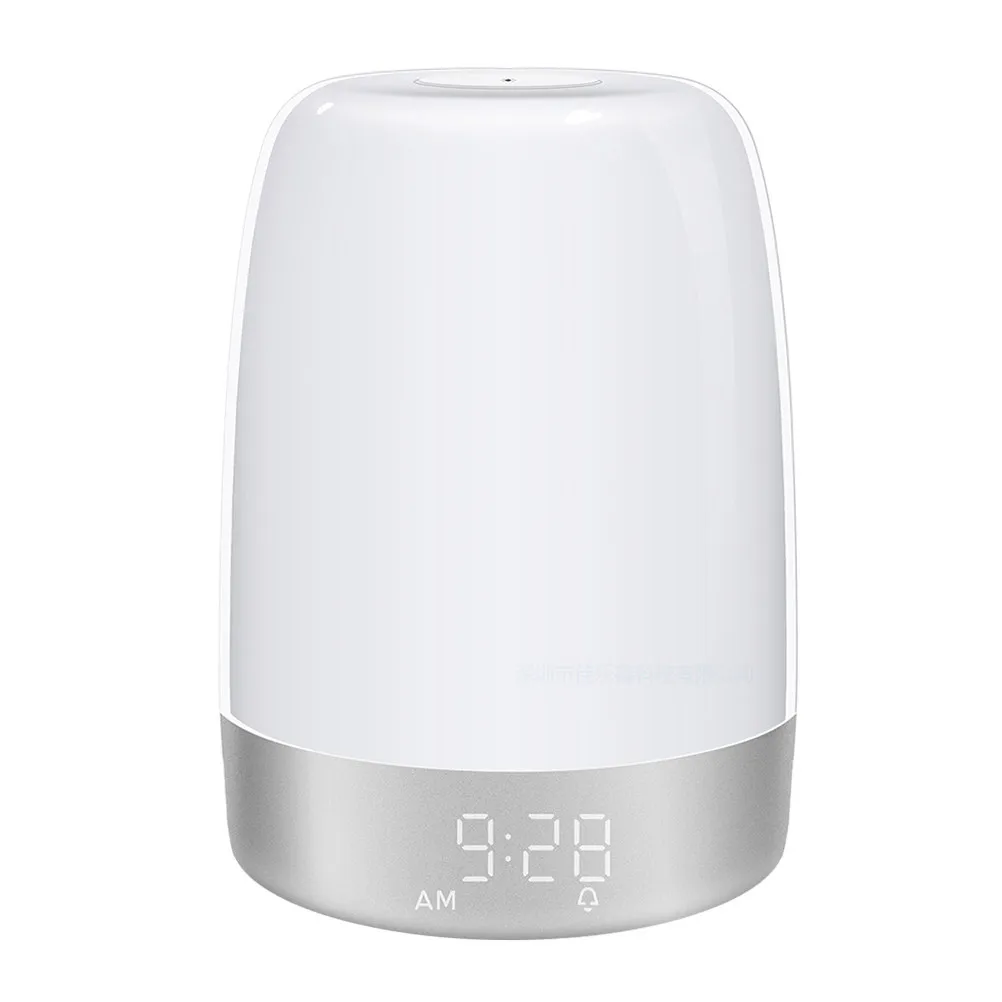 Touch Night Light Wake Up Night Light Timing Alarm Bedside LED Lamp 7 Wake Up Modes Sunrise Simulation Alarm Clock