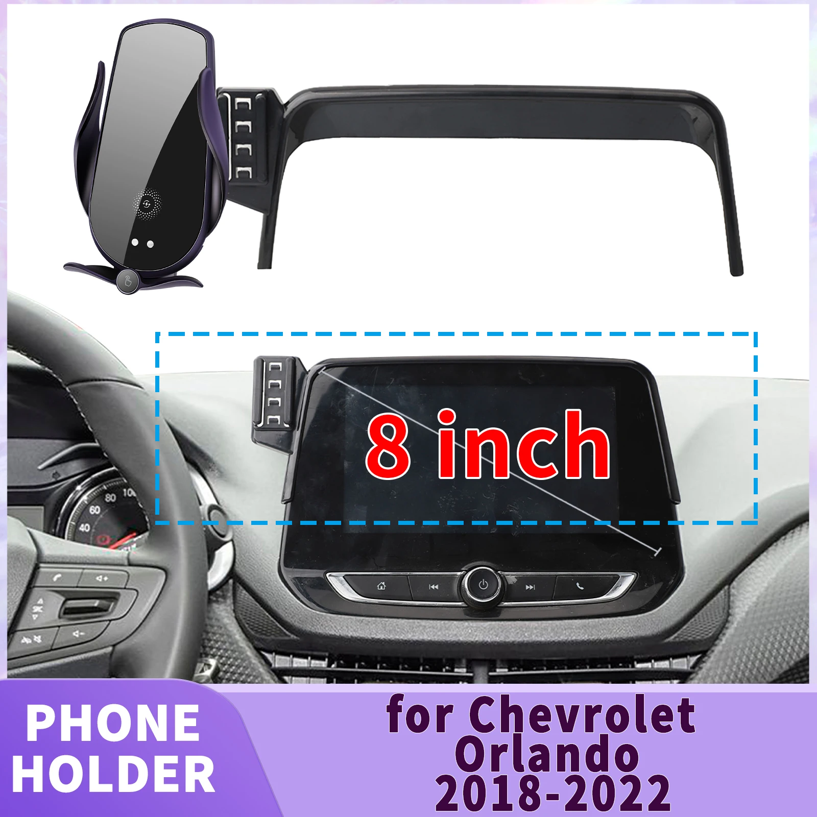

fit for Chevrolet Onix 2020-2023 (8.0inch) ​​Screen Base Phone Holder Mount ​​ Secure Clip Car​​ accessoires