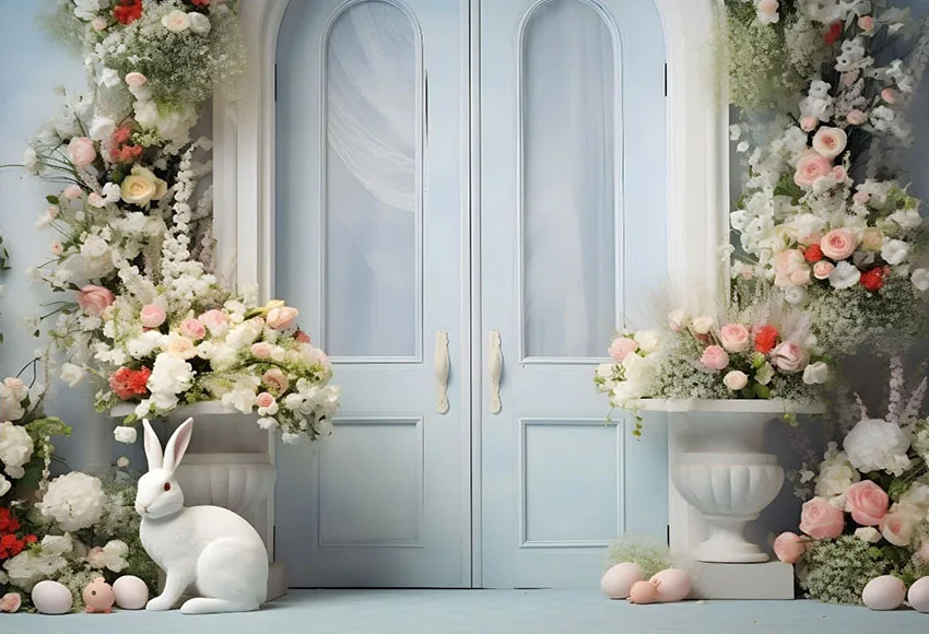 Mehofond Photography Background Spring Easter Bunny Eggs Flowers Kids Birthday Cake Smash Portrait Decor Backdrop Photo Studio