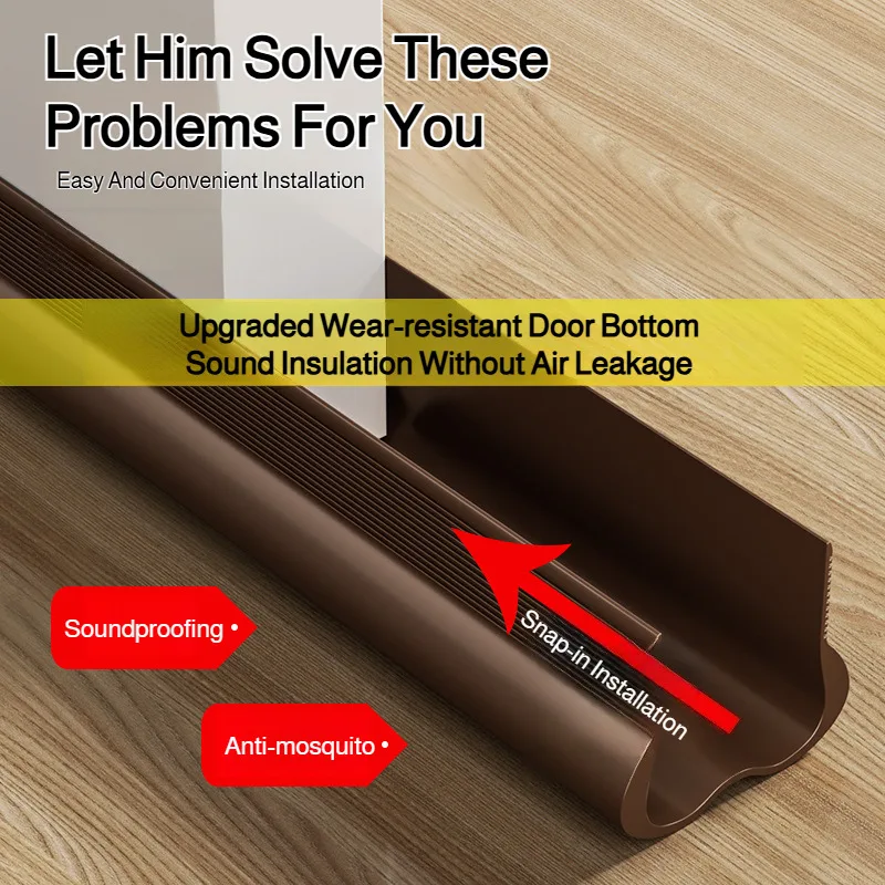 شريط عزل سفلي للباب المنحني، شريط عازل للصوت، كتم الصوت، ملصق مضاد للرياح، ختم سفلي للباب