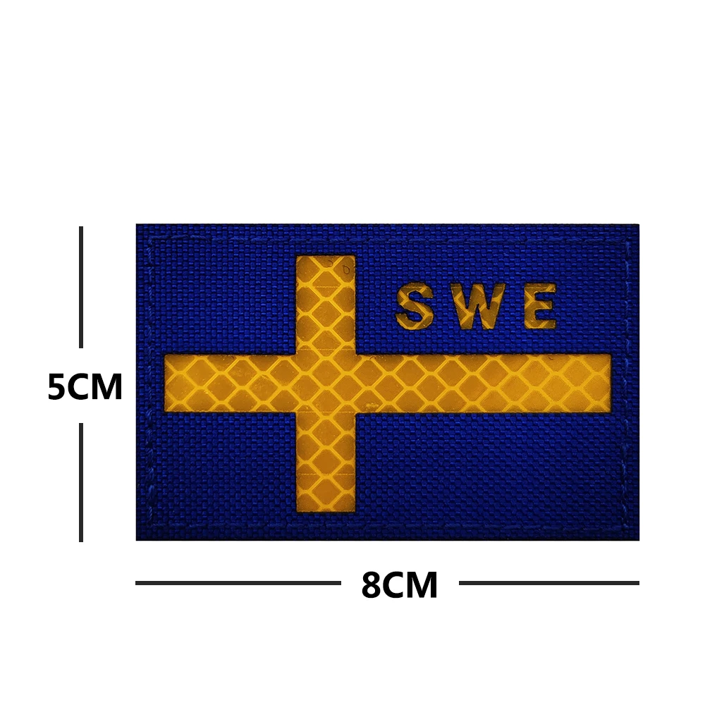 Nordic IR flaga naszywka Norway Denmark Finland Sweden IR nocne rozpoznawanie naszywka na ubrania plecak taktyczna opaska na ramię