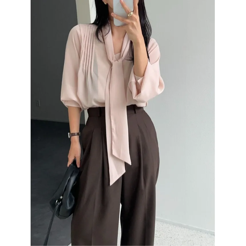 ربيع الخريف ربطة القوس فيونكة irt المرأة الكورية Sle منتظم صالح ملابس داخلية عادية تنوعا الموسمية Faion الحرم الجامعي الشارع Sle #3