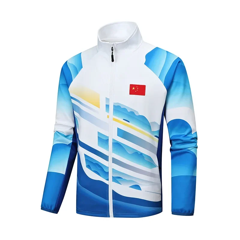 Uniforme da studente unisex per squadre cinesi, tute da allenamento per giocatori di tennis, giacca + pantaloni, premio dell'atleta, abbigliamento della squadra nazionale vincolante