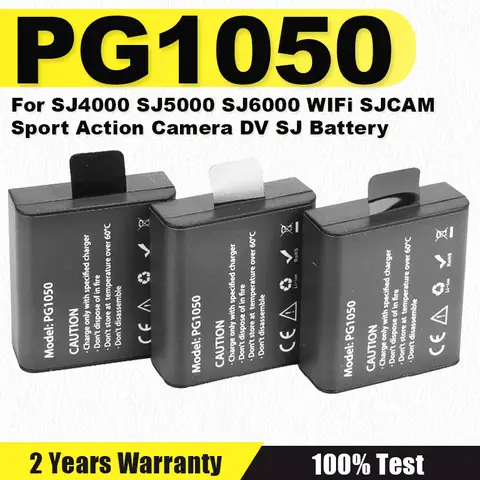 3.7V 1050mAh PG1050 Rechargable Li-ion Battery For SJ4000 SJ5000 SJ6000 WIFi SJCAM Sport Action Camera DV SJ Dedicated Battery