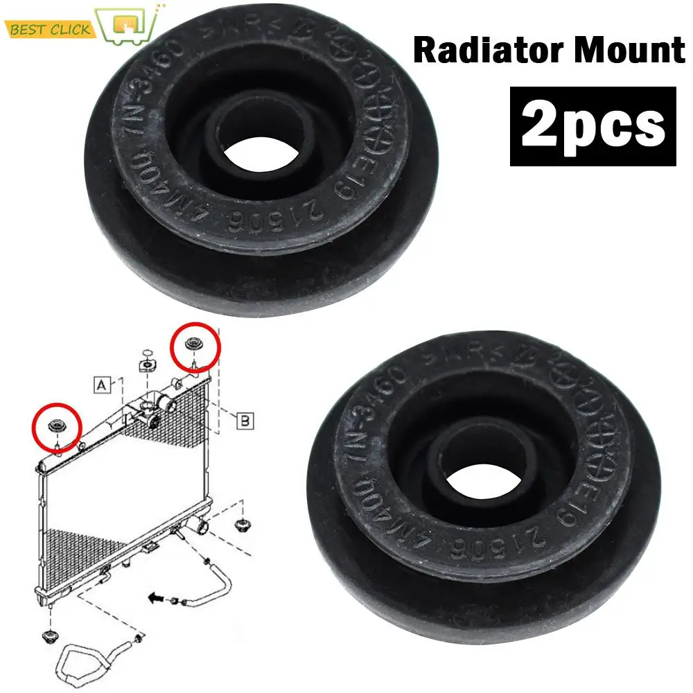 2 Pcs Radiator Mount Rubber Bushing For Nissan X-Trail T30 T31 T32 Rogue S35 NSB-048 21506-4M400 Holder Mounting Bracket