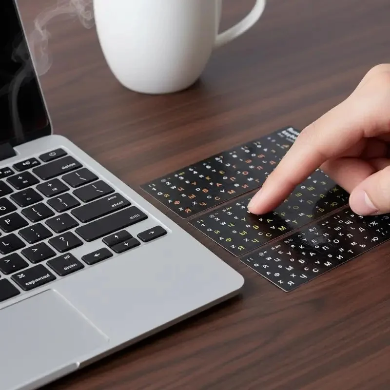 1/2/3Pcs Russian Keyboard Stickers Waterproof PVC Keyboard Decals For Laptop Desktop PC Decoration Universal Stickers