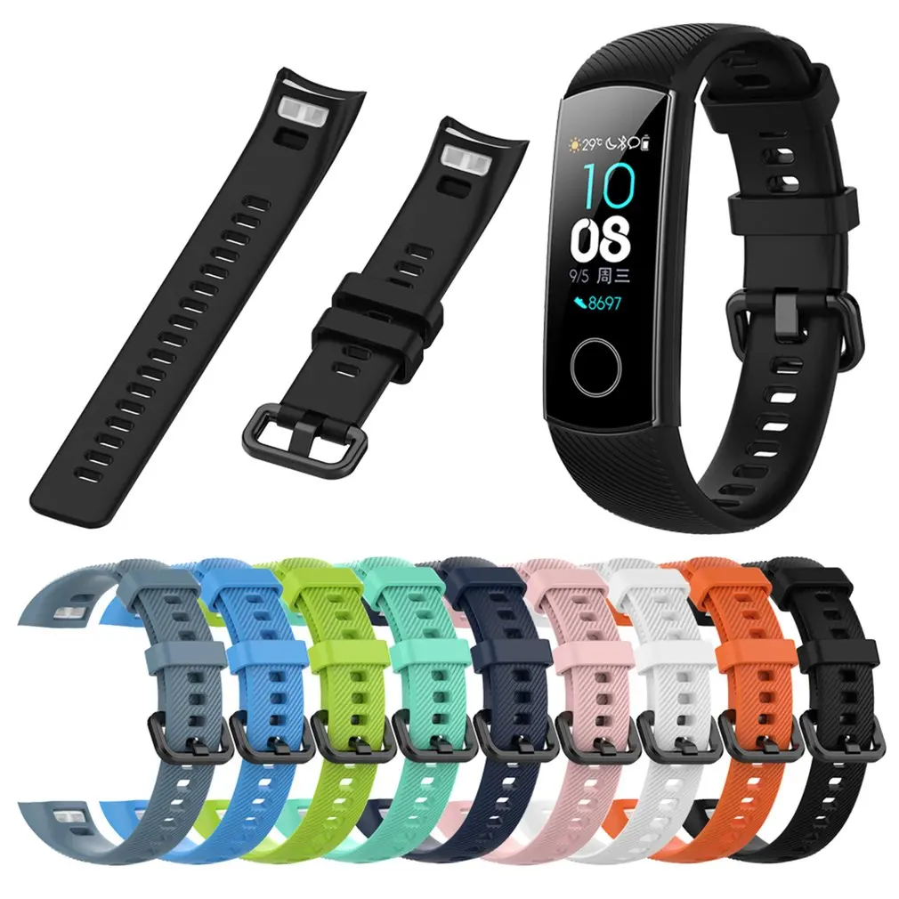 Hot Silicone Wrist Strap For Huawei Honor Band 5 Standard Smart Wristband Sport Replacement Wrist Strap Bracelet Belt