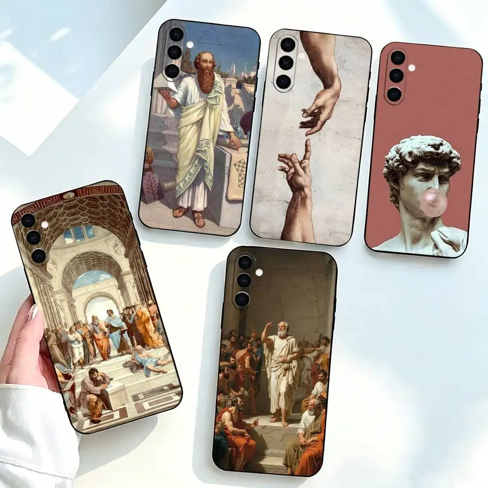 

Renaissance-e A-Art-t Phone Case For Samsung Galaxy A73,A72,A71,A70,A53,A52,A51,Others Soft Black Cover