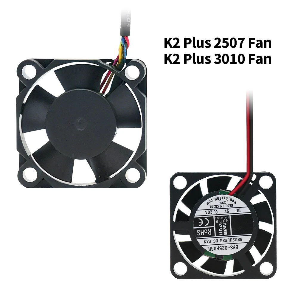 

K2 Plus Cooling Fan 24V 3010 Heatbreak Dual Ball Bearing Fan 5V 2507 Hydraulic Fan for Creality K2 Plus Extruder Hotend Parts