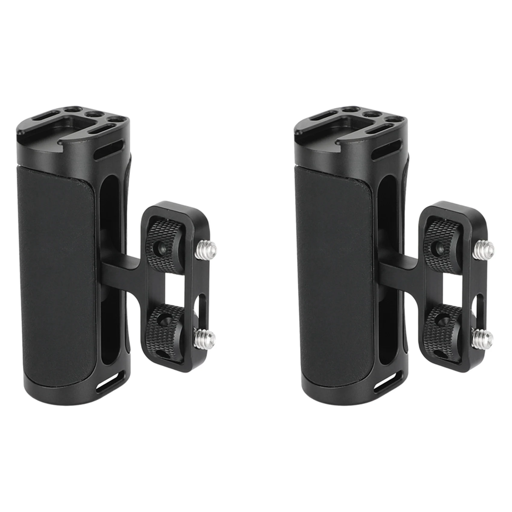 Picture 3: ABKN-2X Universal Side Handle Grip With Dual 1/4 In-20 Screw Mount For Left Right-Hand For Monitoe Camera Cage Handle Grip