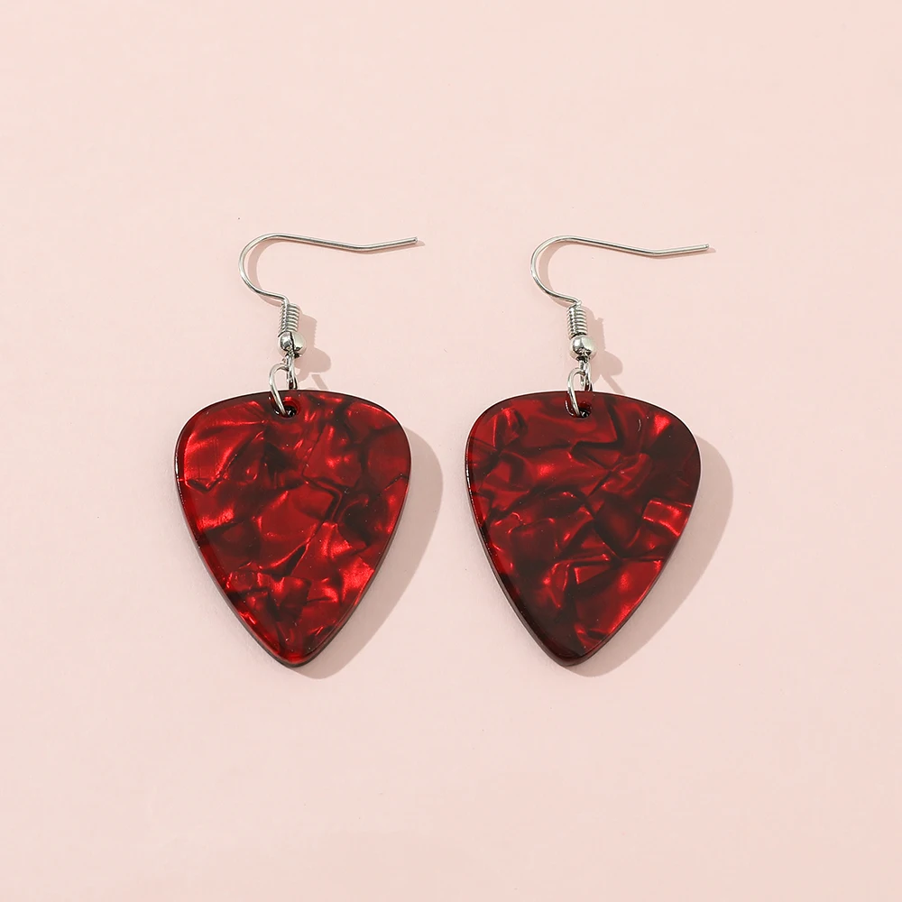 Fashion Minimalist Guitar Pick Earrings - Creative Ear Pendant Jewelry for Men And Women Gift for Guitar Lovers
