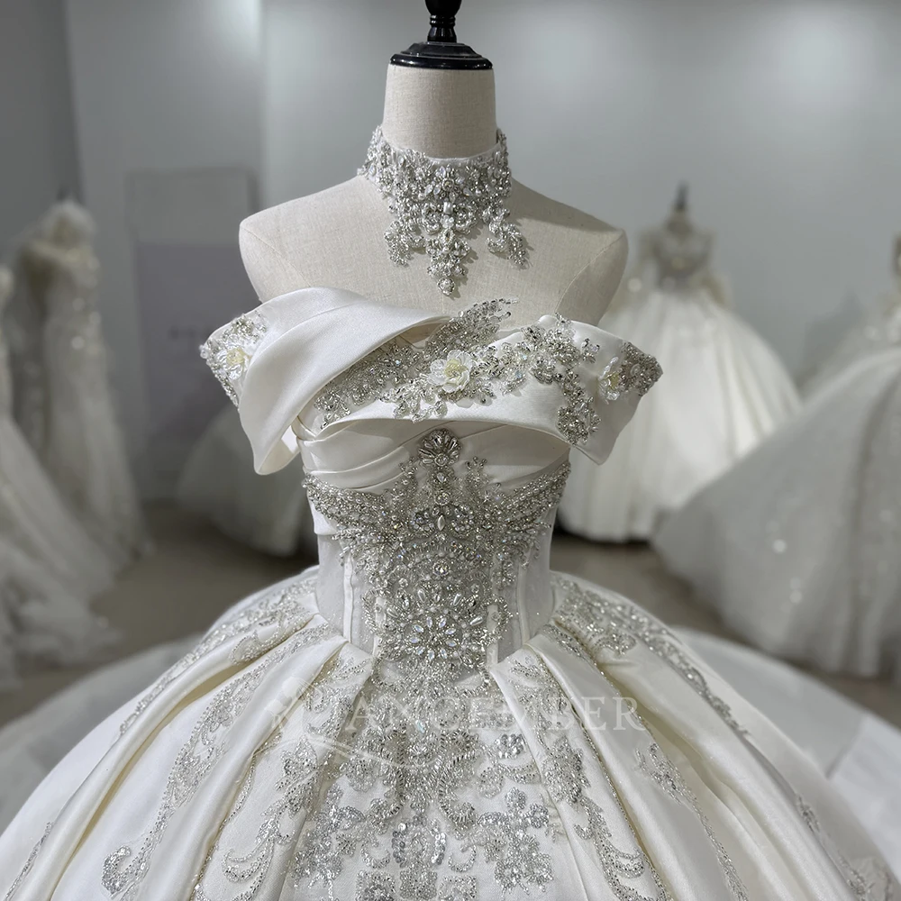 Customized Sparkling Strapless Satin Wedding Dress Floral Factory Wholesale Short Sleeves Beading Bridal Gowns vestido novia - AliExpress 320 Customized Sparkling Strapless Satin Wedding Dress Floral Factory Wholesale Short Sleeves Beading Bridal Gowns vestido novia - AliExpress 320