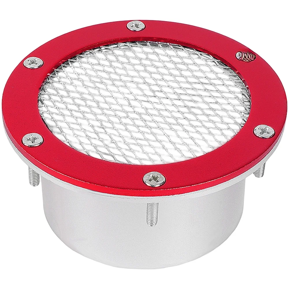 

For Vehicle Engine Air Intake Pipe Cover 76MM Aluminum Alloy Mesh Grill for Airflow Improvement and External Particle Prevention