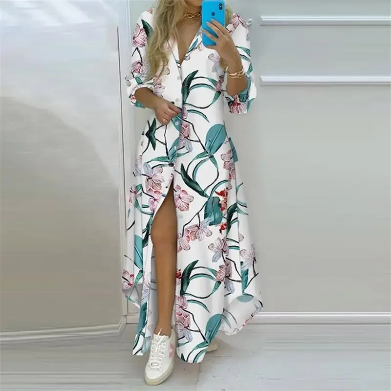 2024 Summer Long Boho Dress Women Fashion Elegant Casual Beach Dress Office Maxi Dresses for Woman Robe Femme ropa de mujer