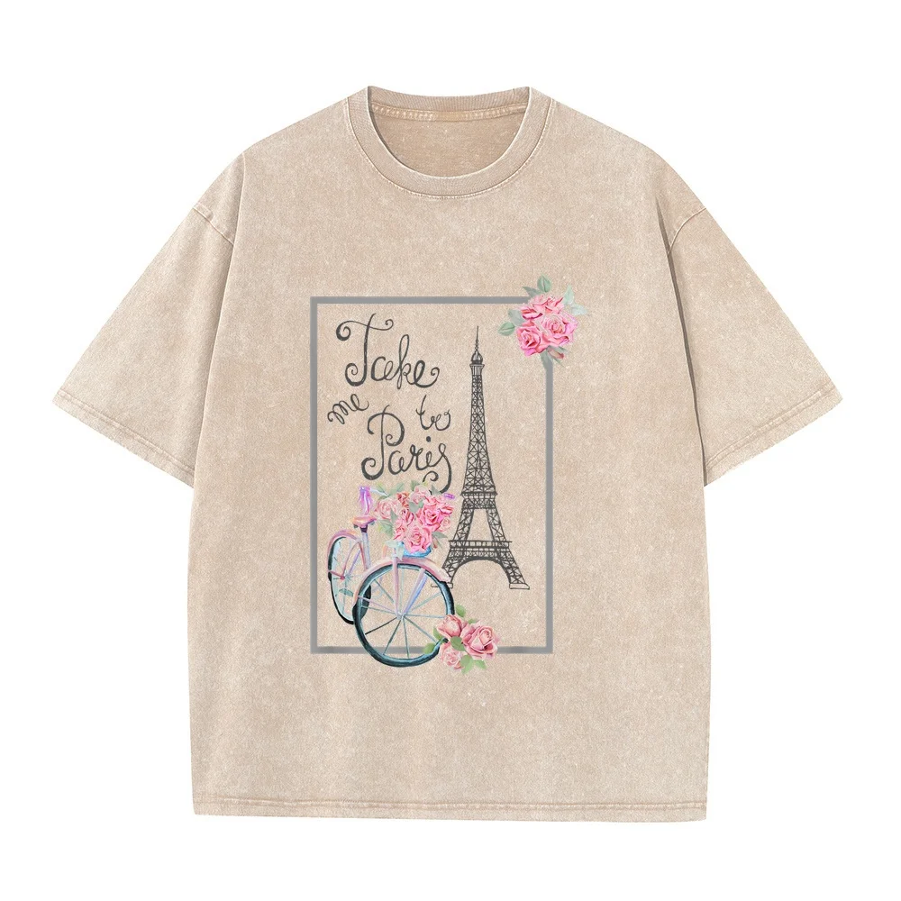 Take me to Paris Eiffel Tower Love French gift T-Shirt Custom T Shirt Shirts Men Clothes Casual Clothing Funny Quote Tee