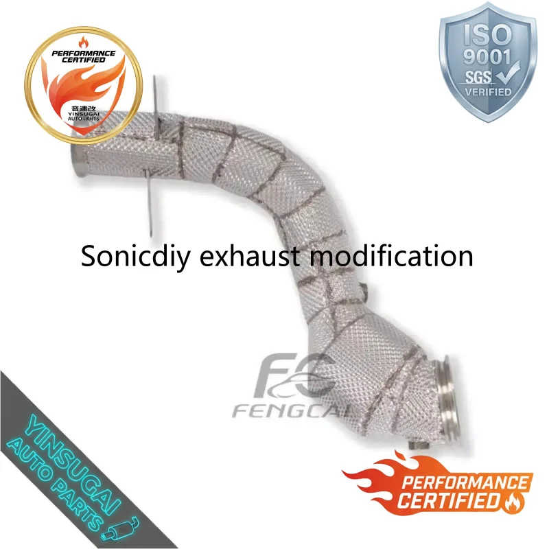 SS304 Performance Downpipe Exhaust System for Mercedes-Benz W205 C300 2.0T 2015-2016 Right-Hand Drive 1.5mm Front Pipe Upgrade