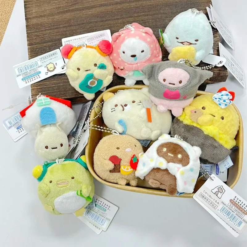 Sumikko Gurashi Eckchen-Plüschtier Schlüsselanhänger Niedlicher Stofftier-Taschenanhänger Heimdekoration Taschenaccessoire Trendiges Spielzeug Geschenk