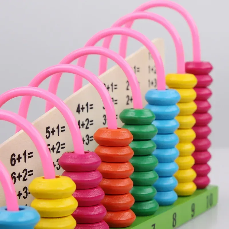 Wooden abacus Baby Math toys Rainbow Bead Mathematic Toy Math Skill Learning Early education toy gift Counting Abacus Brainstorm