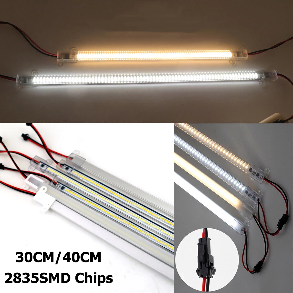 30CM/40CM Led Tube Light Bar Lights Home Floodlight Using Chip Cabinet Window Decoration Smd2835 3000k-6000k Lamps Clear Shell