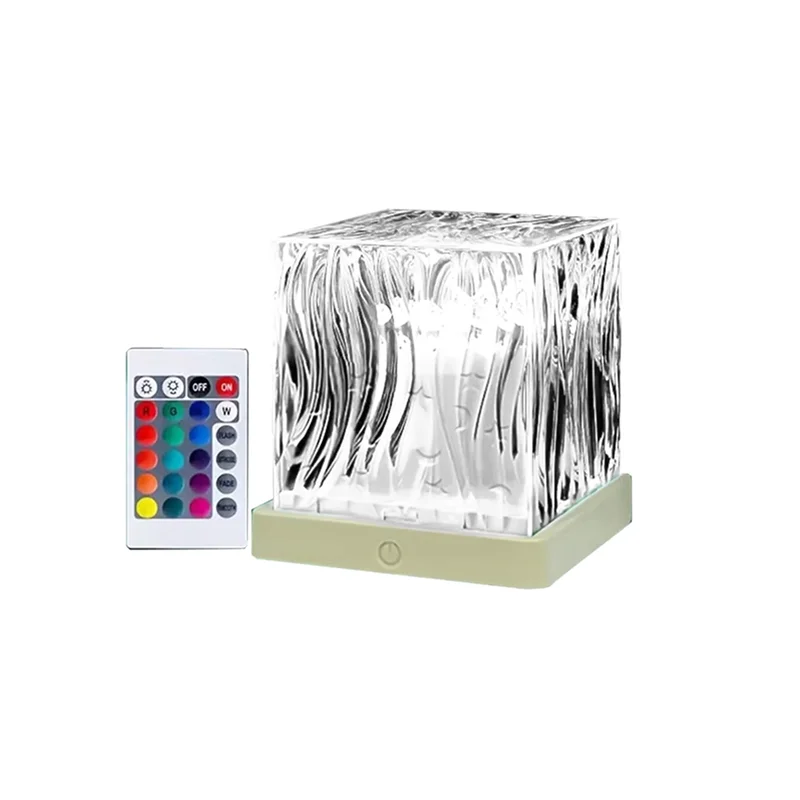 

ABCA-RGB Northern Lights Cube Lamp With Remote Control 16 Color Water Light Projector USB Charging For Bedroom Wall Decor