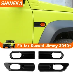 SHINEKA Car Front Fender Turn Signal Lights Decoration Cover for Suzuki Jimny 2019 2020 2021 2022 2023 Up Exterior Accessories