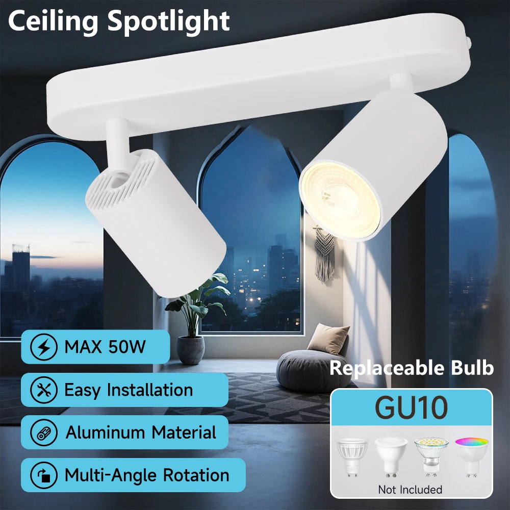 

Современные светодиодные потолочные светильники GU10 для учебы, кухонные светильники, украшение для столовой, абажур, регулируемая лестница, проход, лампа, простая установка