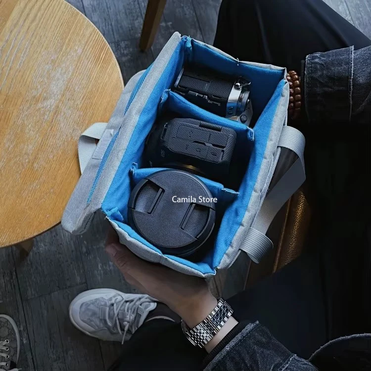 DSLR Partition Padded Camera Bag Insert Case Divider Waterproof built-in Insert Photo Cameras Backpack Portable Travel Storage