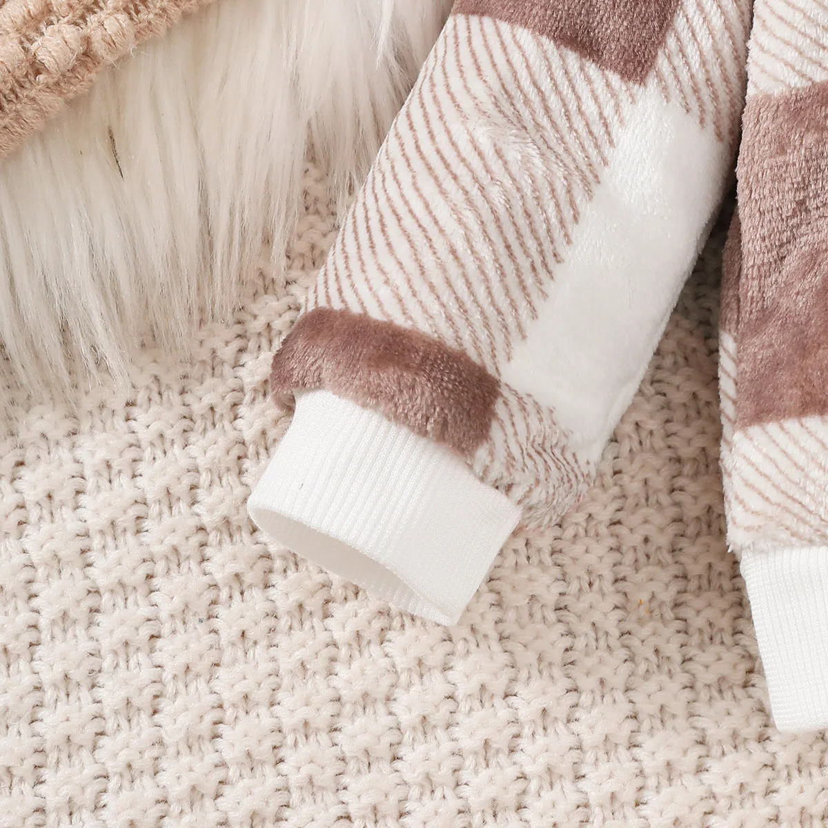 طفل الفتيان والفتيات الشتاء أفخم الملابس مجموعة طويلة الأكمام منقوشة أعلى + السراويل 2 قطعة الملابس الدافئة وتتسابق ل 3-24 أشهر طفل صبي