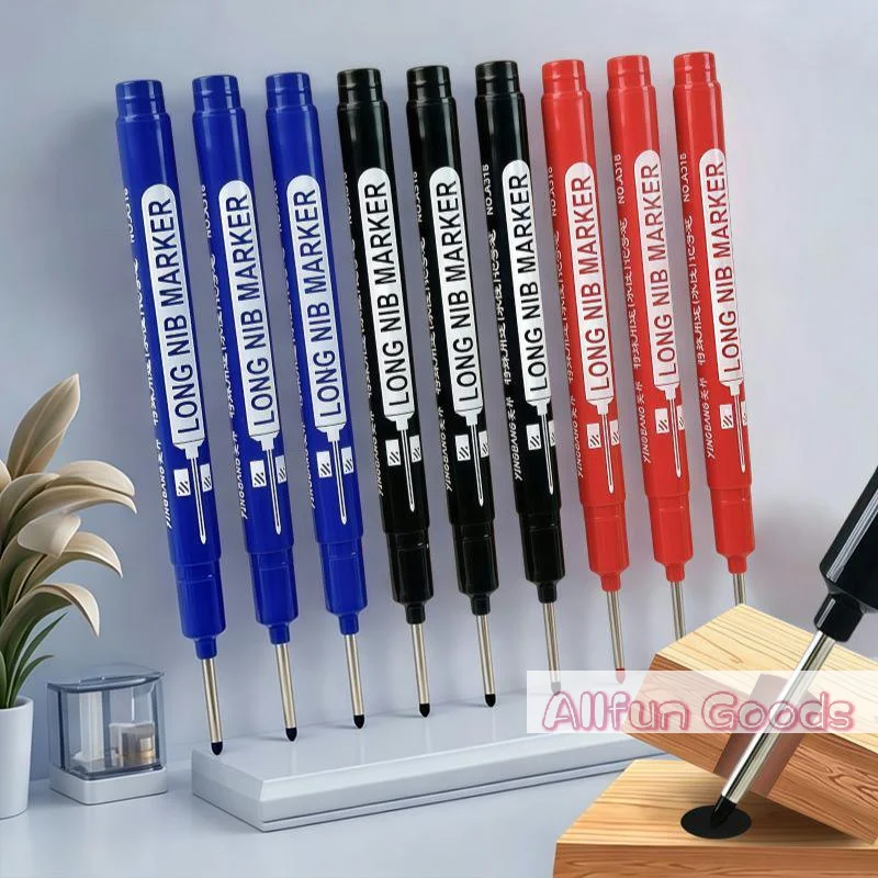 [TG835]20mm 3 Colors Deep Hole Long Head Nib Markers For Metal Pen Waterproof Bathroom Woodworking Decoration Multi-Purpose