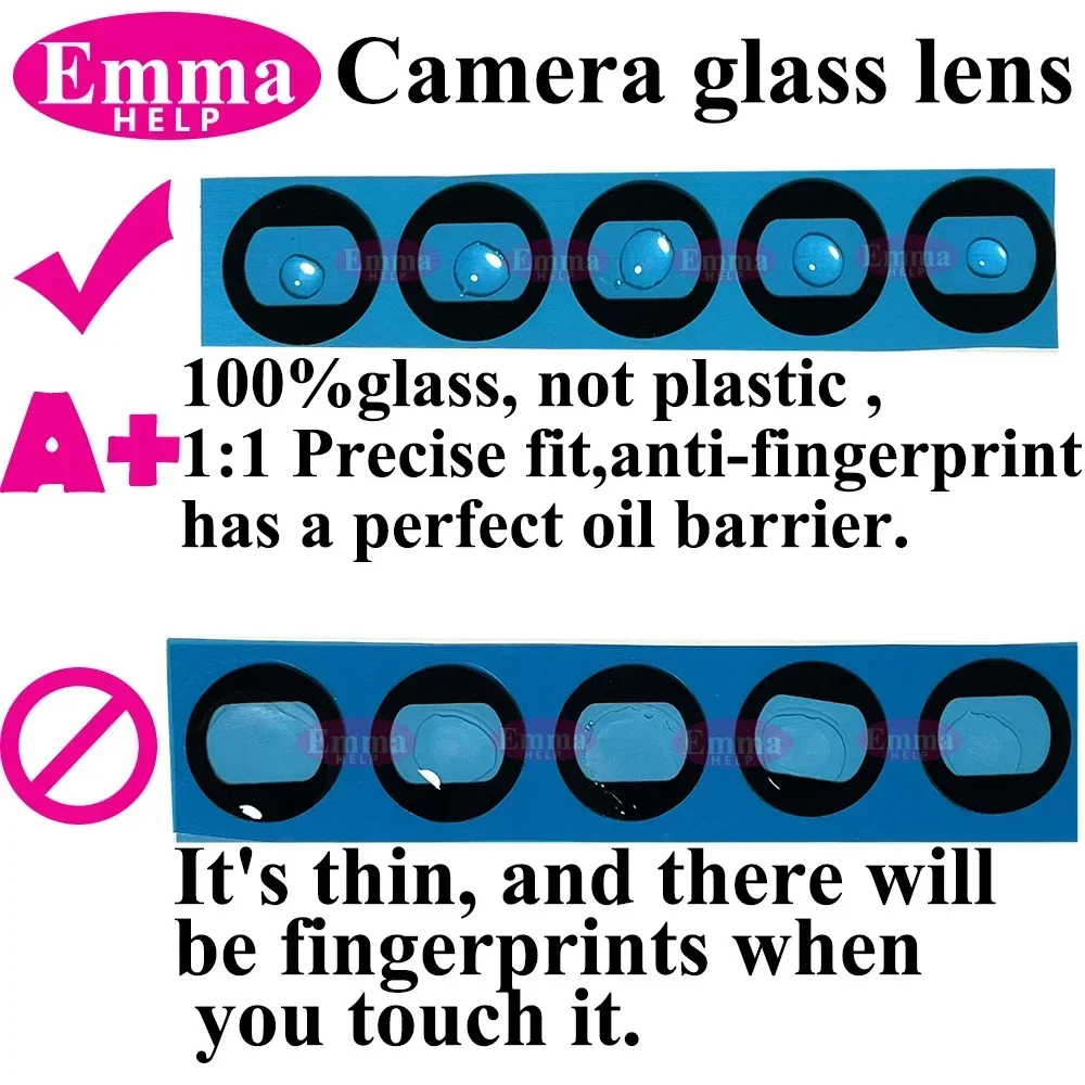 10 Stuks Terug Camera Glazen Lens Vervanging voor Samsung A56 A55 A54 A36 A35 A34 A26 A25 A24 A16 A15 A06 A05s A05 A14 met Lijm