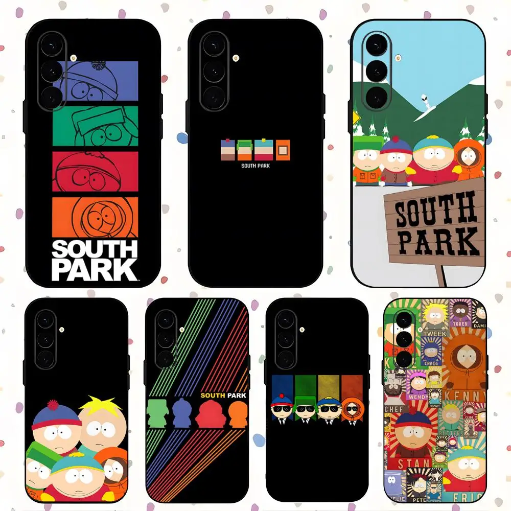 Cool South Park Cartoon Phone Case For Samsung Galaxy S26 S25 S24 S23 S22 S21 Plus Ultra Note20 Soft Black