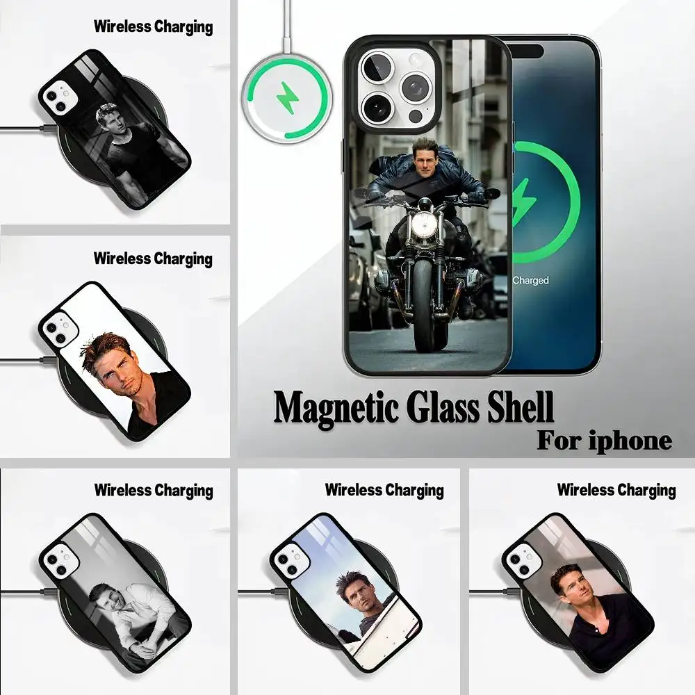 

famous actor-Tom -Cruise For IPhone17 16 15 14 13 12 11 Plus Pro Max Plus Wireless Charger Phone Case