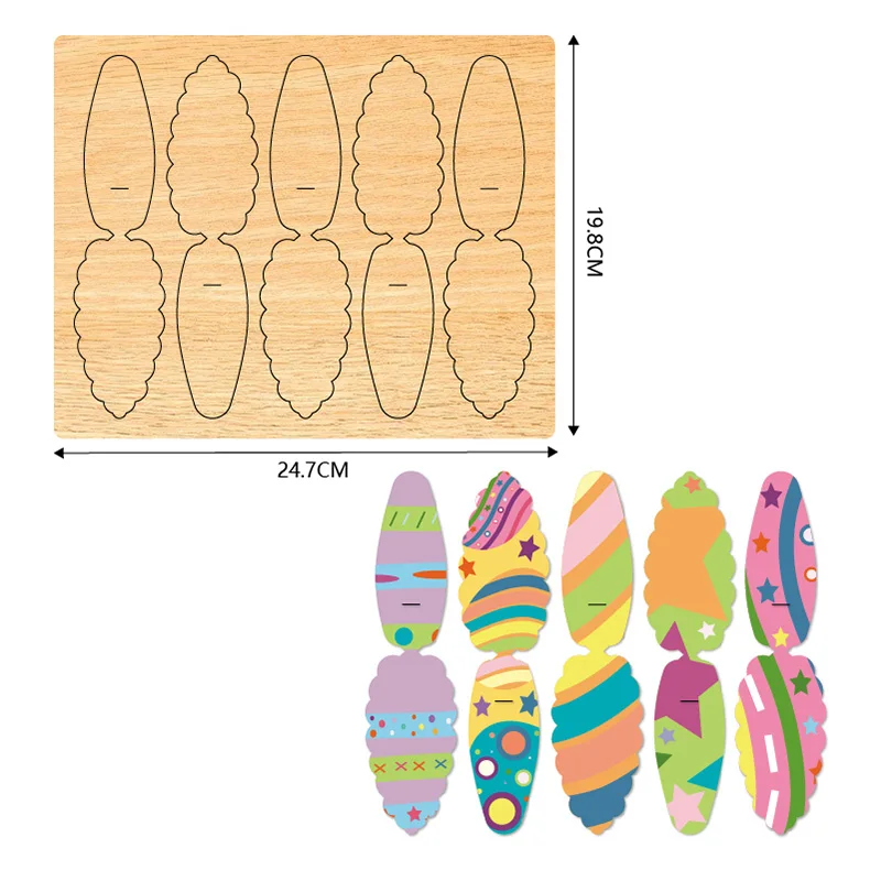 قالب قطع خشبي دبوس الشعر ZYC-571 مناسب لآلات القطع #6