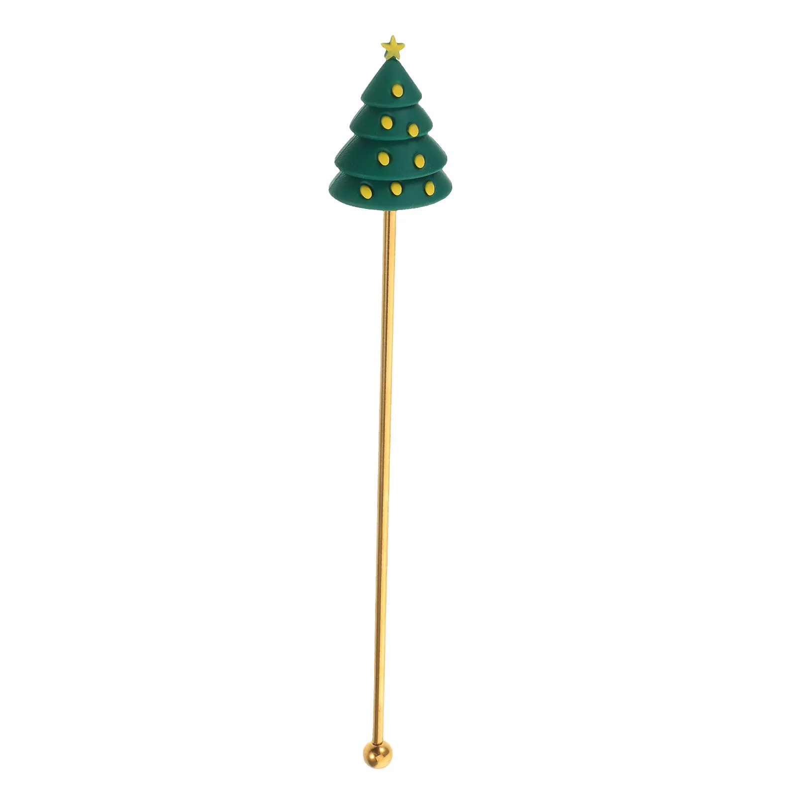 304 Stainless Steel Christmas Drink Stirrer Coffee Cocktail Swizzle Sticks Holiday Party Supplies