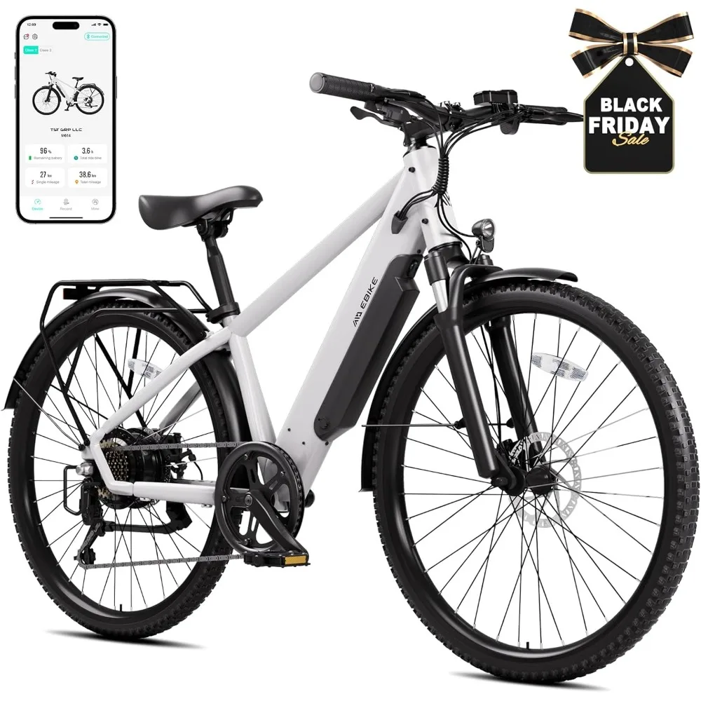 TST Electric Bike for Adults, with 750-1100 W(Peak) Motor, Speed Can Reach 25-28 mph, 36V Battery, Max Travel 40-60 Miles