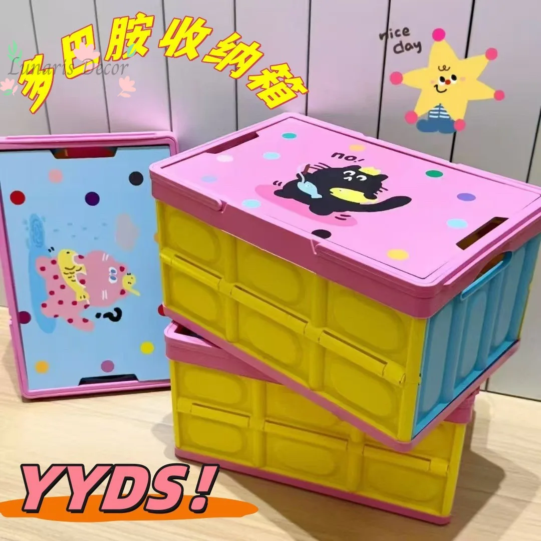 

Camping storage box wooden cover storage box hand basket folding box outdoor camping foldable