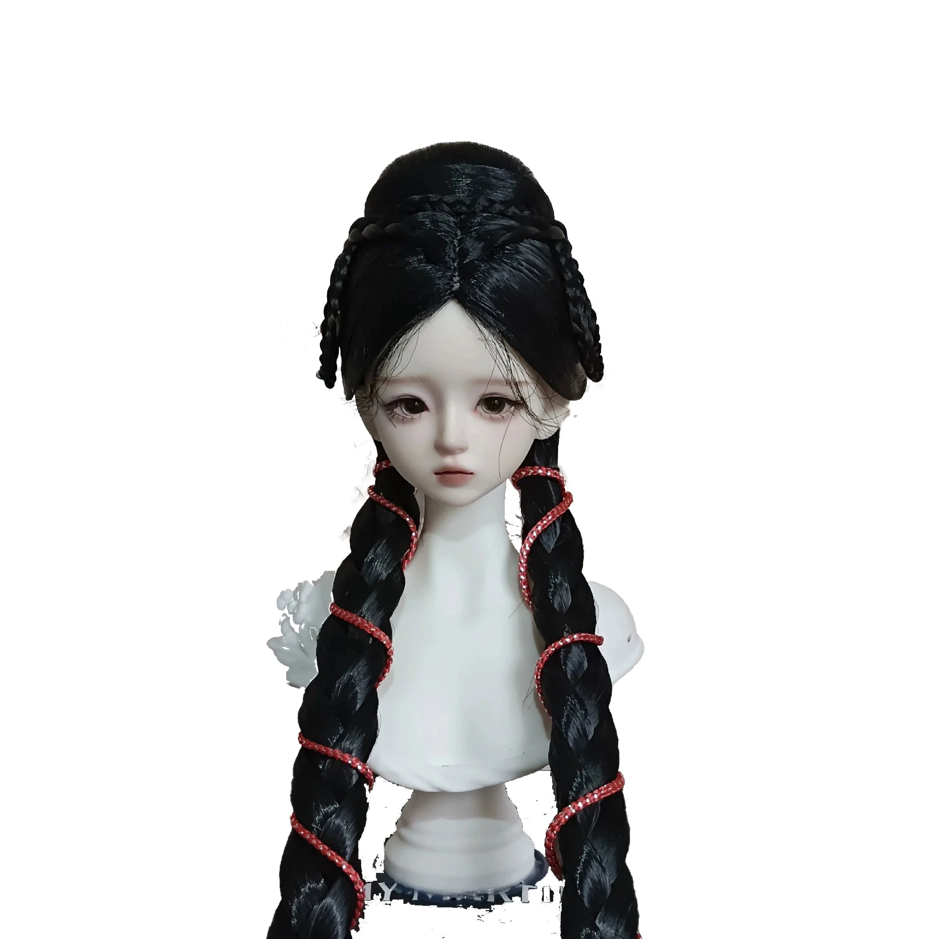 1/6 1/4 1/3 Scale BJD Doll Fairy Wig Ancient Costume Hanfu Braided Long Hair Wigs For MSD SD13 Girl SSDF Uncle Accessories A2008