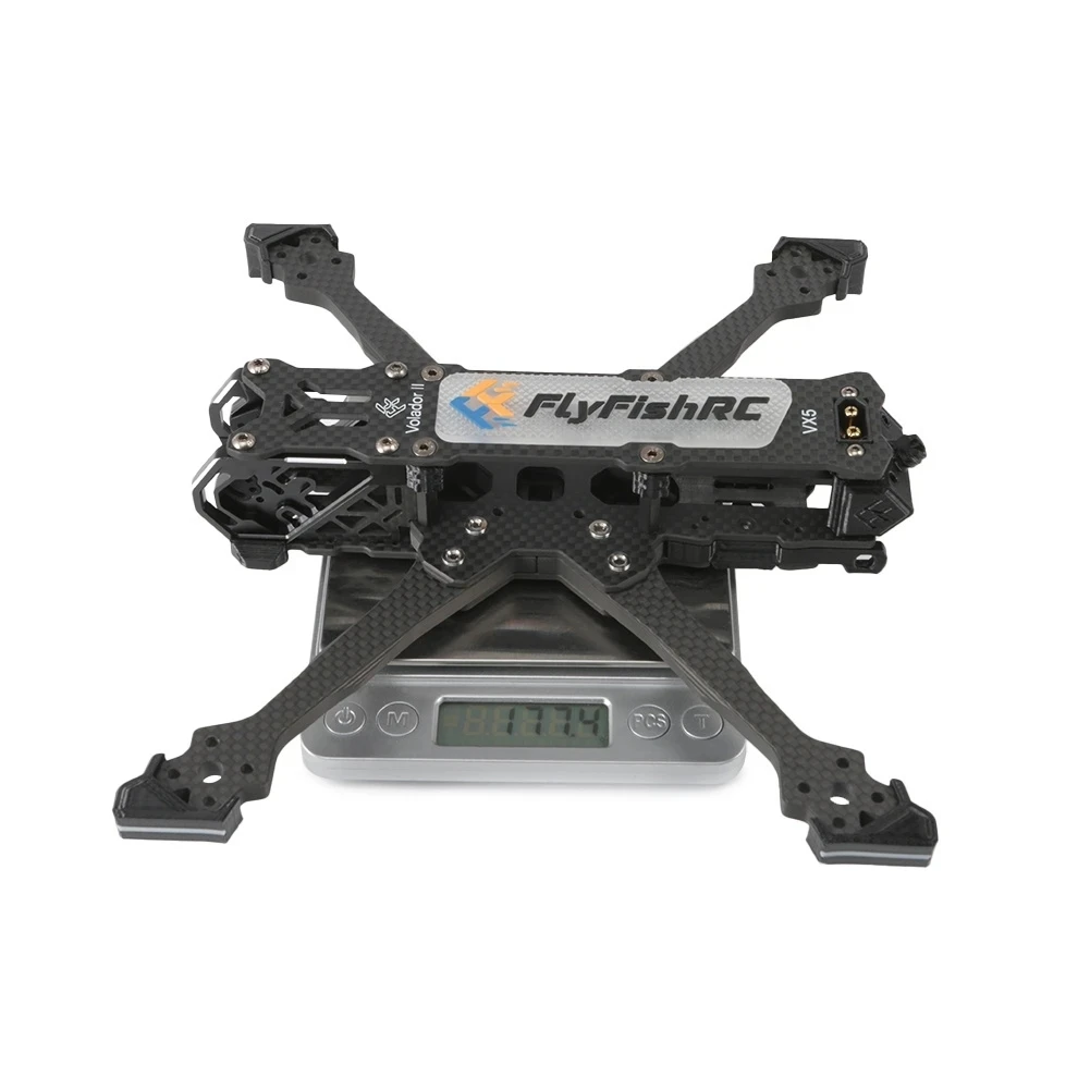 FlyFishRC Volador II VX5 V2 5inch FPV Freeform T700 Frame Kit is compatible with DJI O3 air units for use  FPV RC racing drone