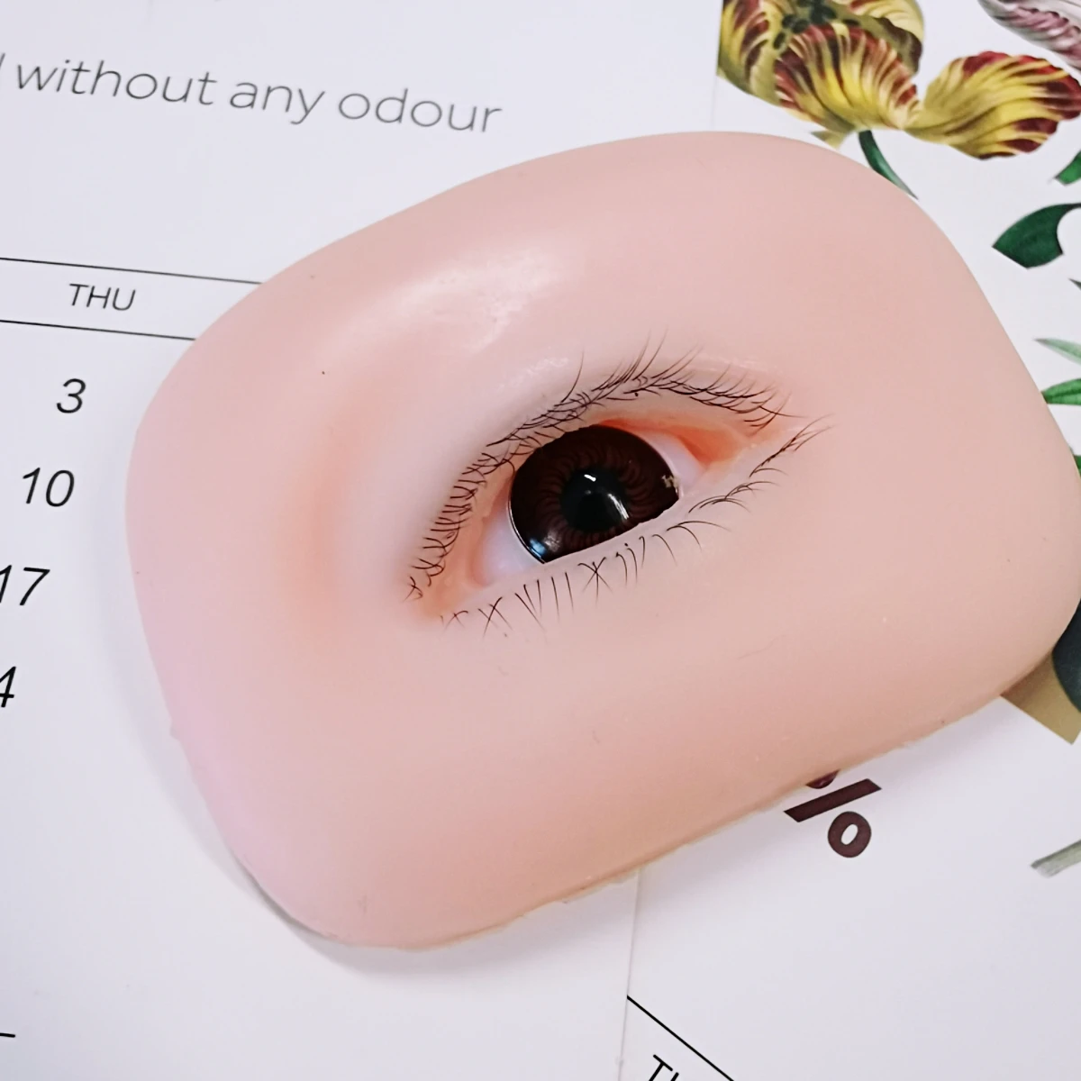 False Eyelash Mannequin Eyes Flat Doll Head For Lash Practice Eyelash Mannequin Doll Face  Korean Makeup Products Tool For Women