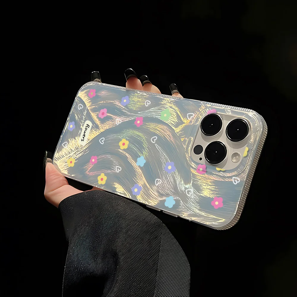 Luxus Blume Telefon Fall Für iPhone 17 Pro Max 16 13 11 15 14 Plus 12 17 Air 16promax 15promax 17promax Harte IMD Funda Abdeckung