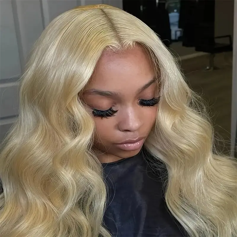 150 Density 613 Blonde 13X4 HD Lace Wigs 13X6 Frontal Colored Blonde 18 40 Inch Body Waves Glue-Free Baby Hair Human Hair Wig