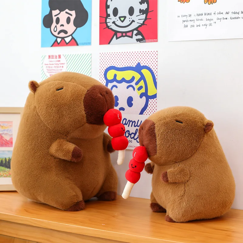 Fluffy Tanghulu Capybara Soft Plush Stuffed Scalable Capybara Kawaii Doll Stuffed Animals Kids Desktop Decoration Birthday Gifts