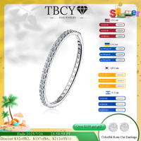 TBCYD 4MM D VVS1 Moissanite Bangles For Women GRA Certified S925 Silver 18k White Gold Plated Diamond Bracelet Christmas Gifts