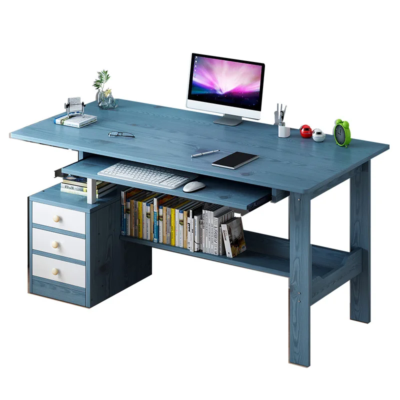 Desktop computer desk, desk, simple household economy, student bedroom, space saving steel frame, office and writing small table