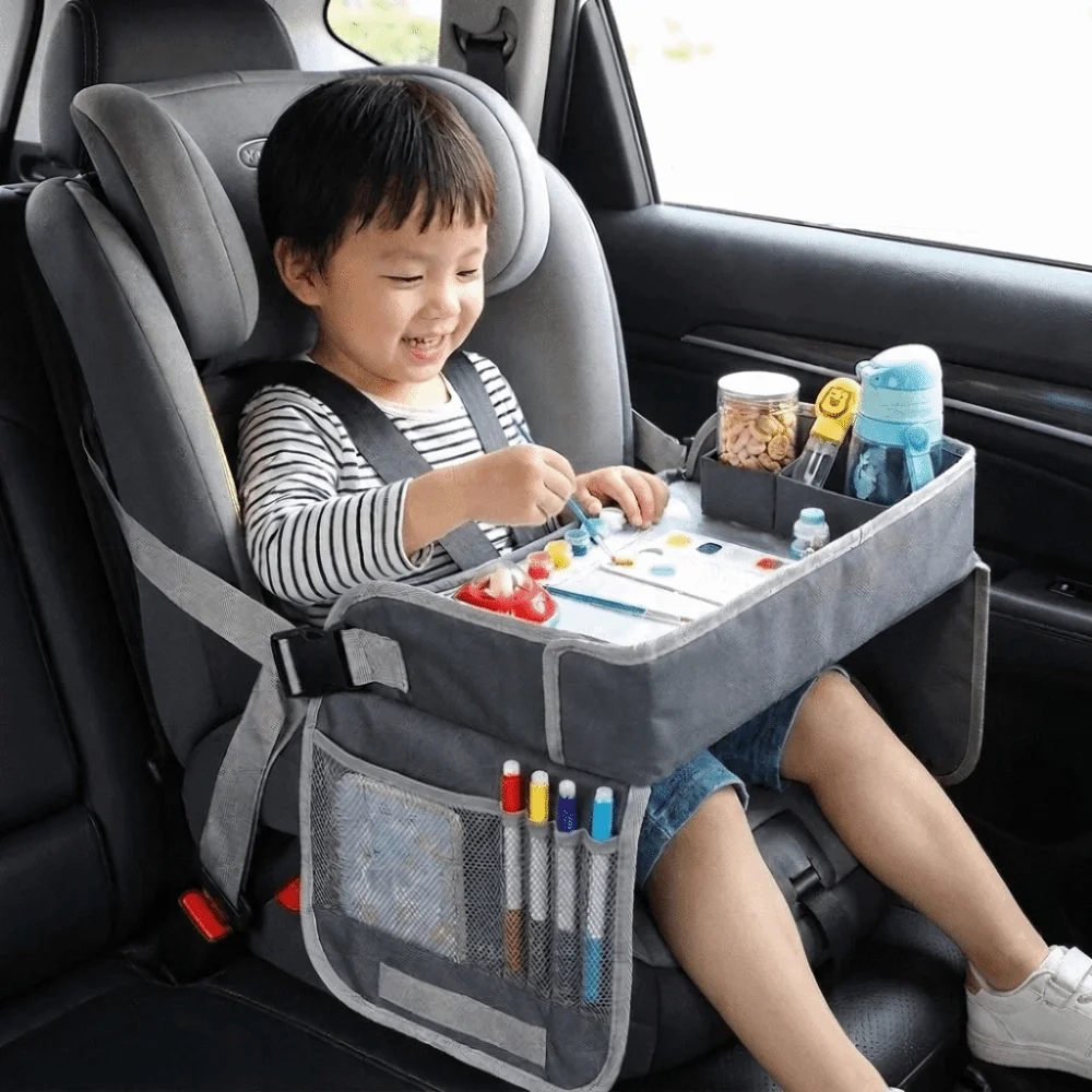 Portable Car Seat Writing Tray Multi-functional Fixed Bag Travel Tray Whiteboard Storage Bag Drawing Writing Board Travel