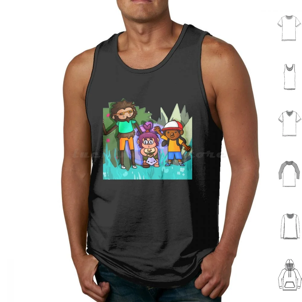 Sneaky Sasquatch Fan Art Handdrawn Present Tank Tops Print Cotton Sneaky Sasquatch Sasquatch Sneaky Game Indie Arcade