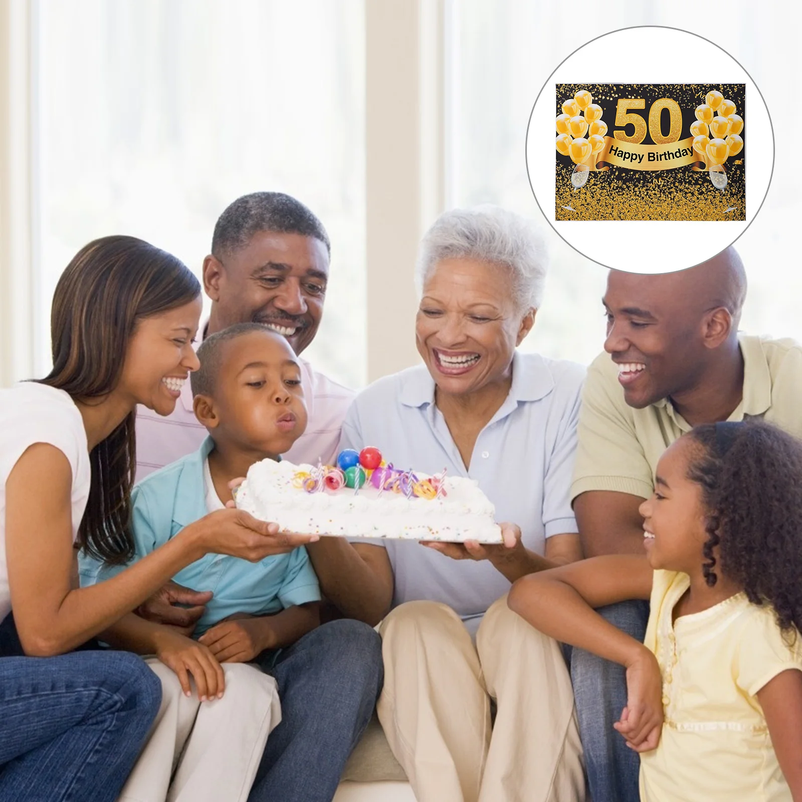 

1Pcs Birthday Party Backdrop Premium Durable 50th Birthday Photography Background Decoration Supplies Photo Backdrop